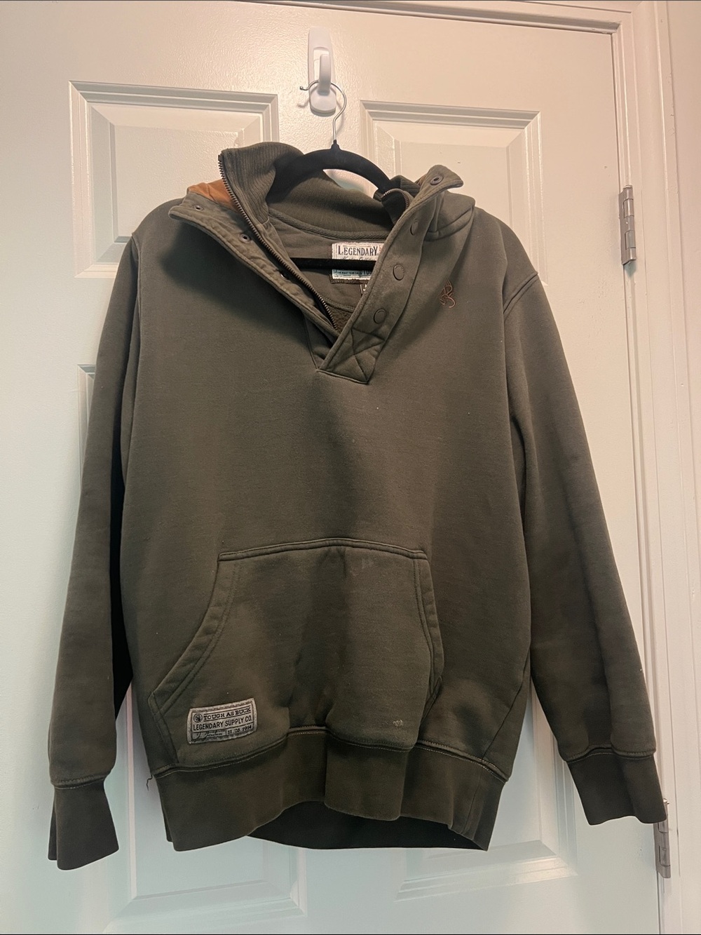 Legendary Whitetails Olive Green Snap-Button Pullover